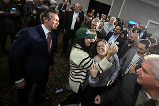 Supporters take a selfie with Van Epps